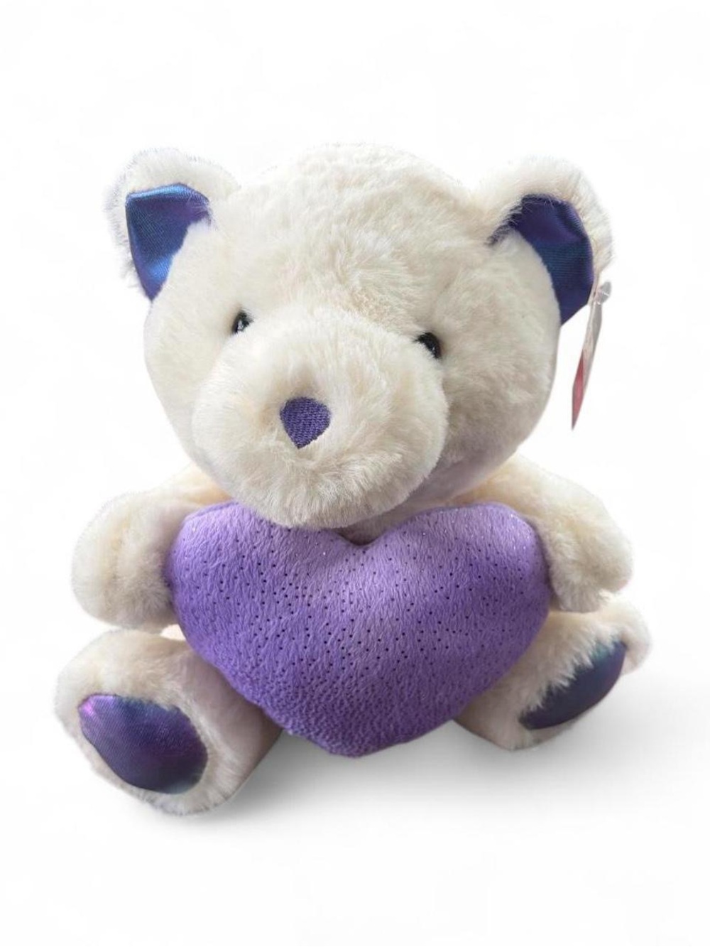 Plush Teddy Bear Holding Purple Heart